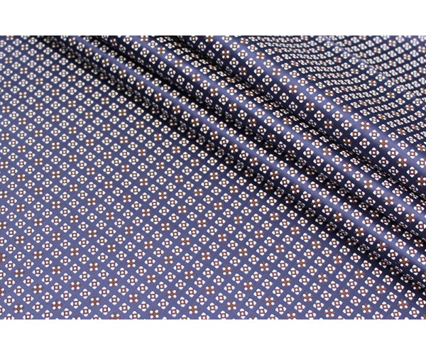 Тканина підкладкова атласная Італія (віскоза 100%, синій, шир. 1,40 м)