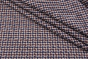 Ткань шерсть Италия Hugo Boss (шерсть 100%, двухсторонняя гусиная лапка, бордово-синяя, шир. 1,45 м)