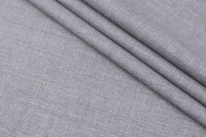 Ткань габардин Италия Fabiana Filippi (шерсть 100%, полированная, серый, шир. 1,55 м)