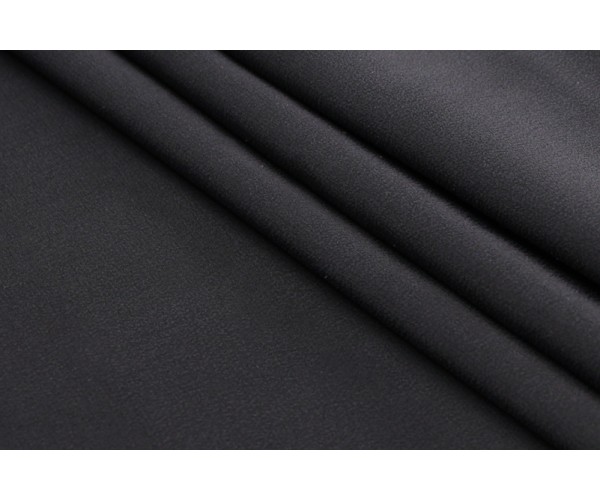 Тканина шовк Італія (шовк 100%, чорний, шир. 1,40 м)