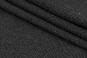 Ткань креп-шелк Италия (шелк 100%, черный, шир. 1,30 м)