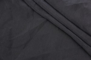 Ткань шелк Италия (шелк 97%, эластан 3%, черный, ширина 1,40 м)