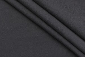 Ткань крепдешин Италия (шелк 97%, эластан 3%, черный, шир. 1,30 м)