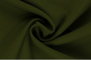Ткань креп Барби Люкс (полиестер 98% эластан 2%, тёмно-оливковый зелёный, шир. 1,50 м)