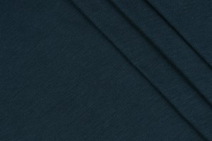Ткань трикотаж Италия (хлопок 97%, эластан 3%, темно-синий, шир. 1,2 м)