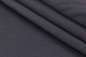 Ткань трикотаж плотный Италия (коттон 100%, черный, шир. 1,80 м)