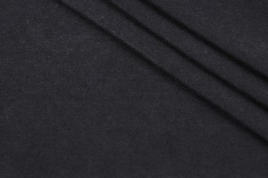 Ткань трикотаж Италия (шерсть 95%, эластан 5%, черный, шир. 1,60 м)