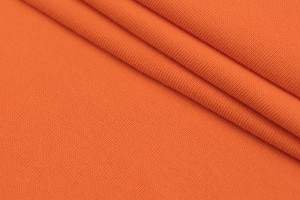 Ткань трикотаж-резинка Италия (коттон 100%, оранжевый, шир. 0,85 м)