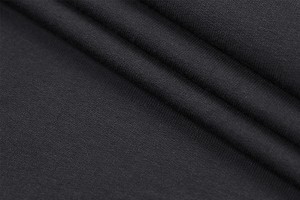 Ткань трикотаж Италия (шерсть 95%, эластан 5%, черный, шир. 1,50 м)