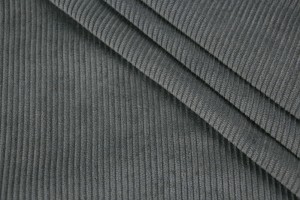 Ткань вельвет Италия (коттон 98%, эластан 2%, серый, шир. 1,50 м)