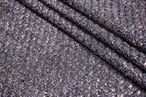 Тканина пальтова рогожка Італія (вовна меринос 95%, люрікс 5%, сіро-коричневий, шир. 1,55 м)